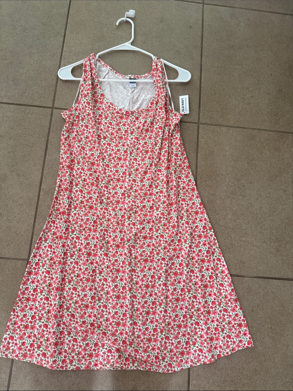 Old Navy NWT Floral Tank Swing Dress - Pink & White